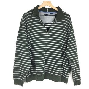 IZOD SIZE Pullover Half Zip Sweater Shirt Stripe Cozy Classic Preppy Size XL